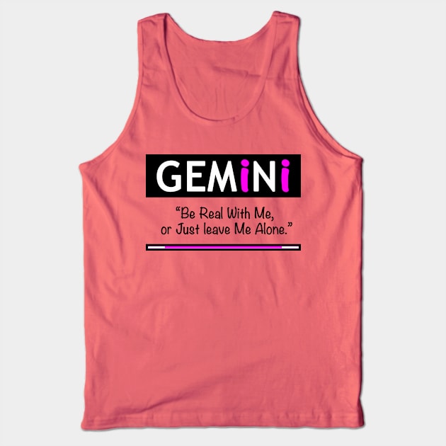 Gemini Quotes 1 Tank Top by Chanap